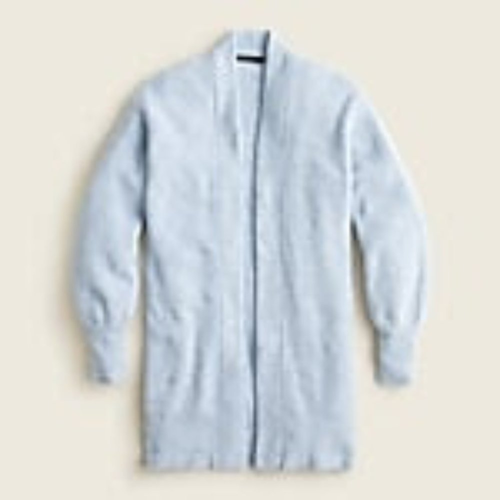 Gorgeous Heather Blue Ribbed Long Cardigan (never worn!)